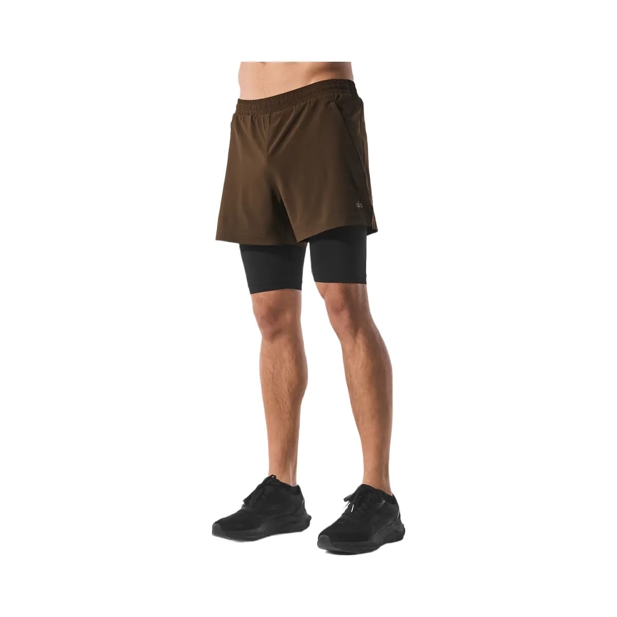 Alo Men's 5" Revival 2-in-1 Short - Espresso/Black