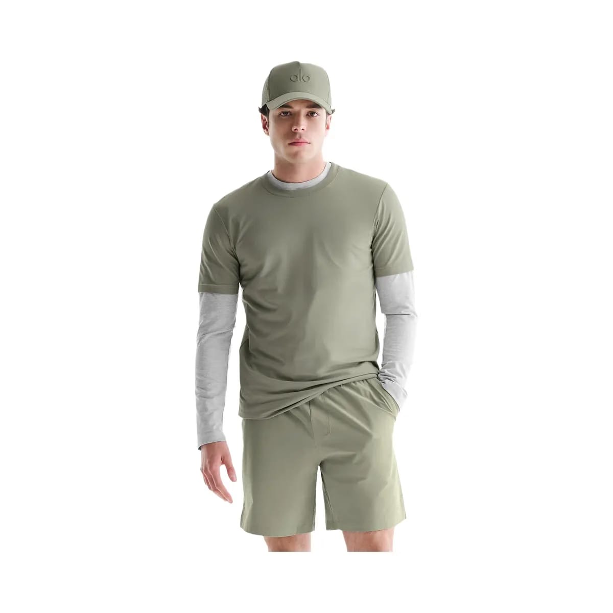 Alo Men's 7" Repetition Short - Limestone