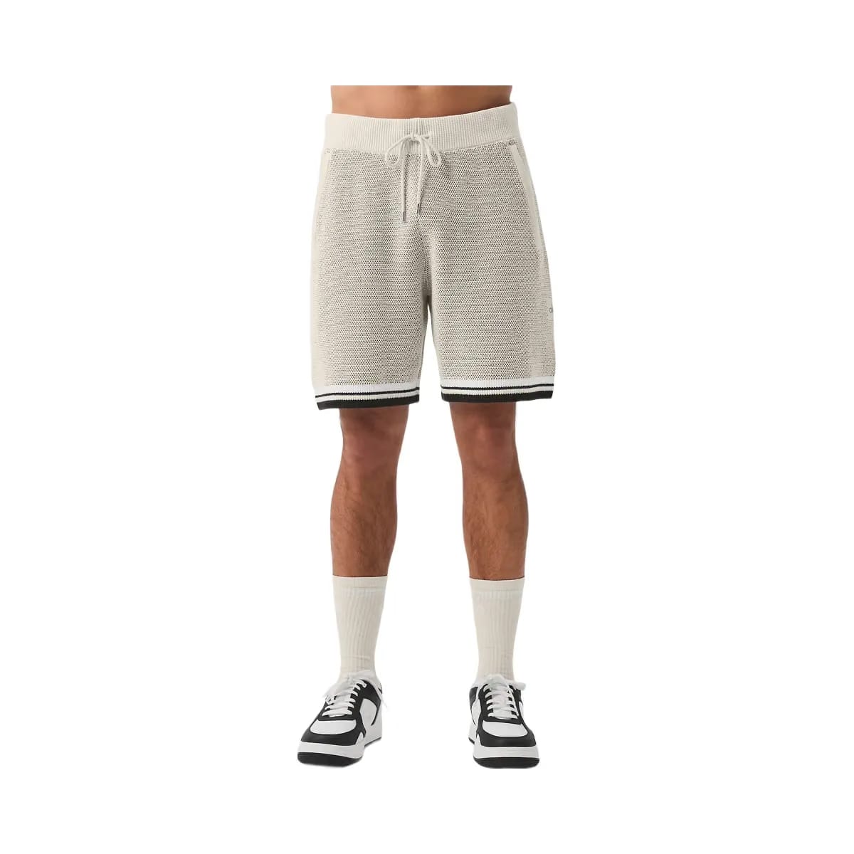 Alo Men's 7" Sports Club Sweater Knit Basketball Short - Bone