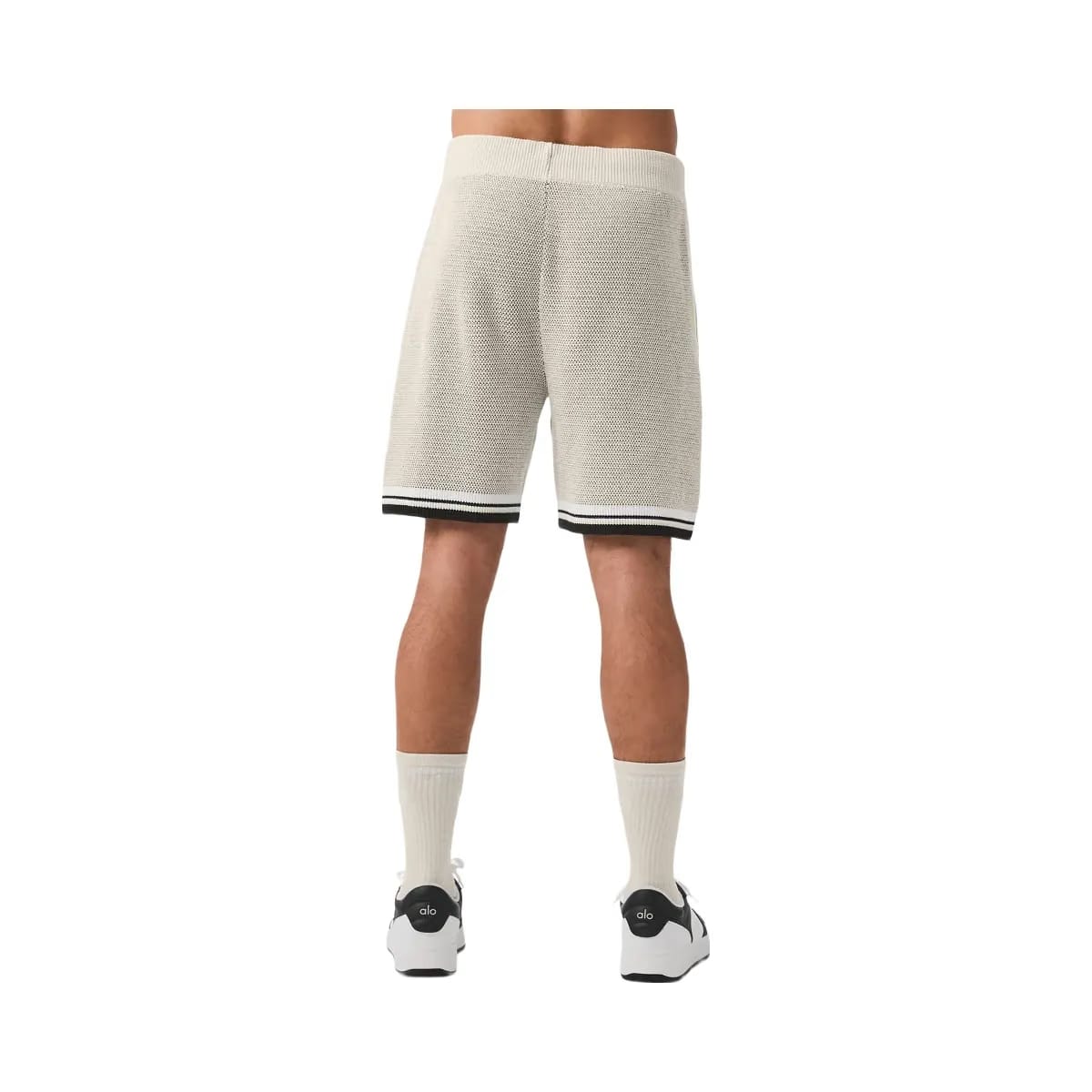 Alo Men's 7" Sports Club Sweater Knit Basketball Short - Bone