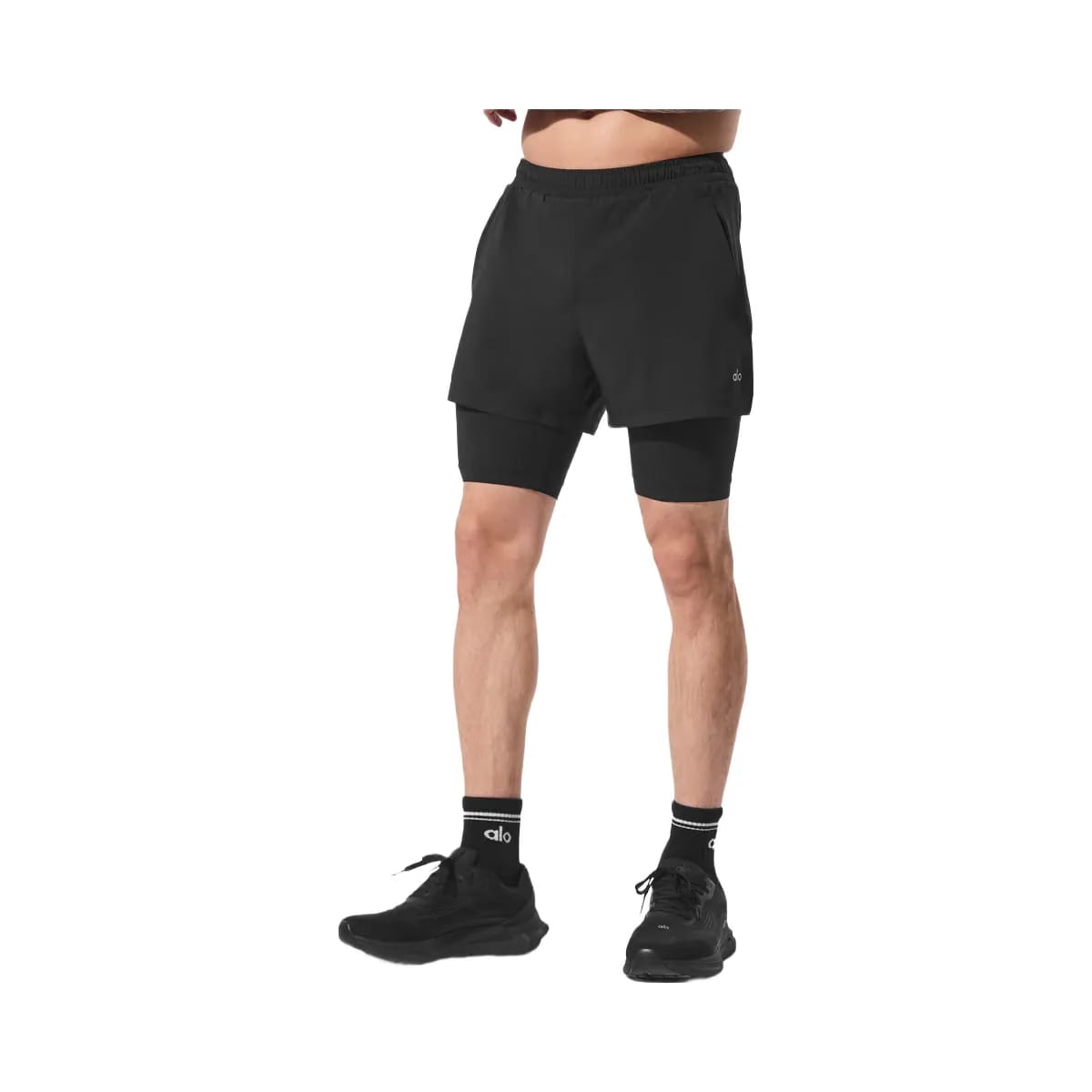 Alo Men's 5" Revival 2-In-1 Short - Black/Black