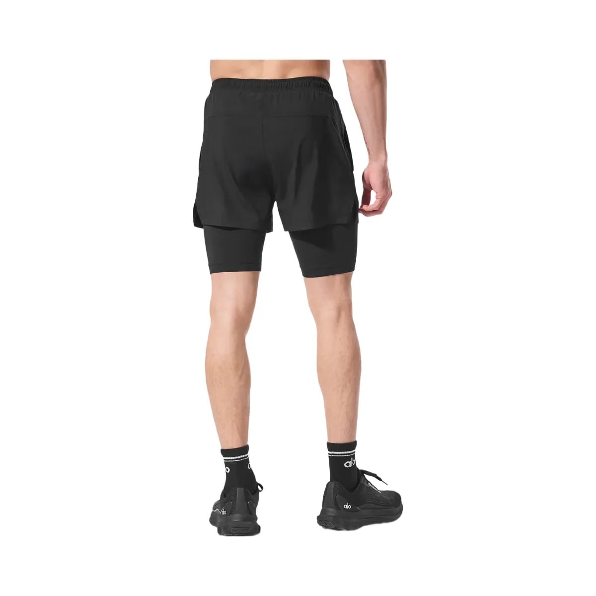 Alo Men's 5" Revival 2-In-1 Short - Black/Black