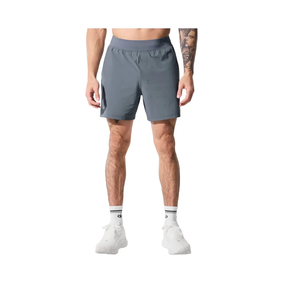 Alo Men's 5" Repetition Short - Steel Grey