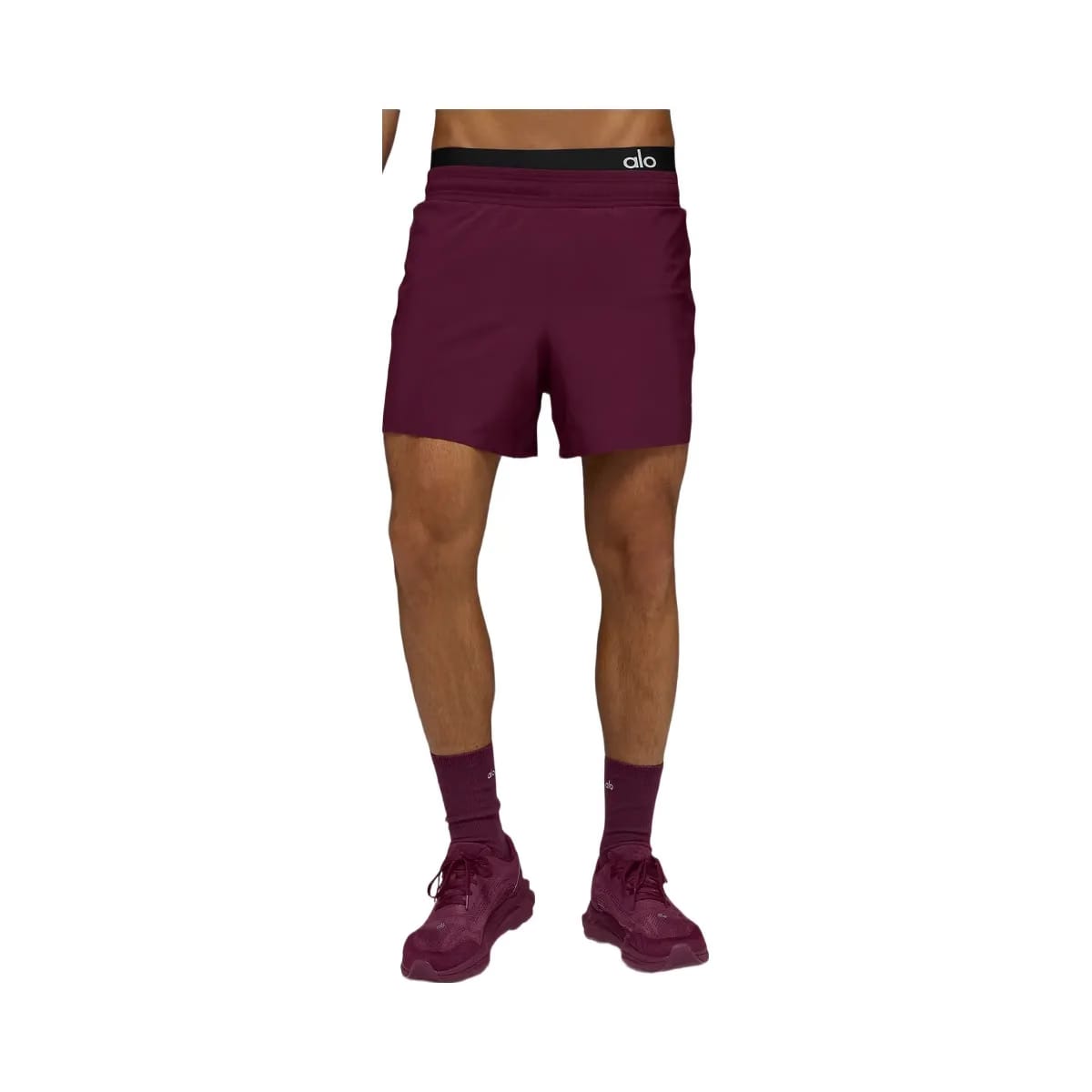 Alo Men's 5" Adapt Running Short - Burgundy