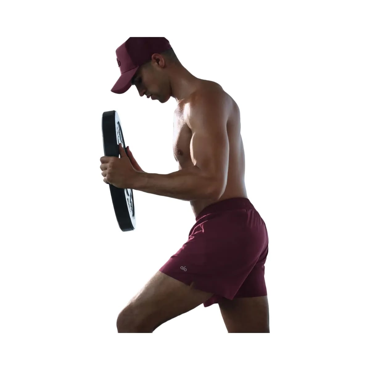 Alo Men's 5" Adapt Running Short - Burgundy