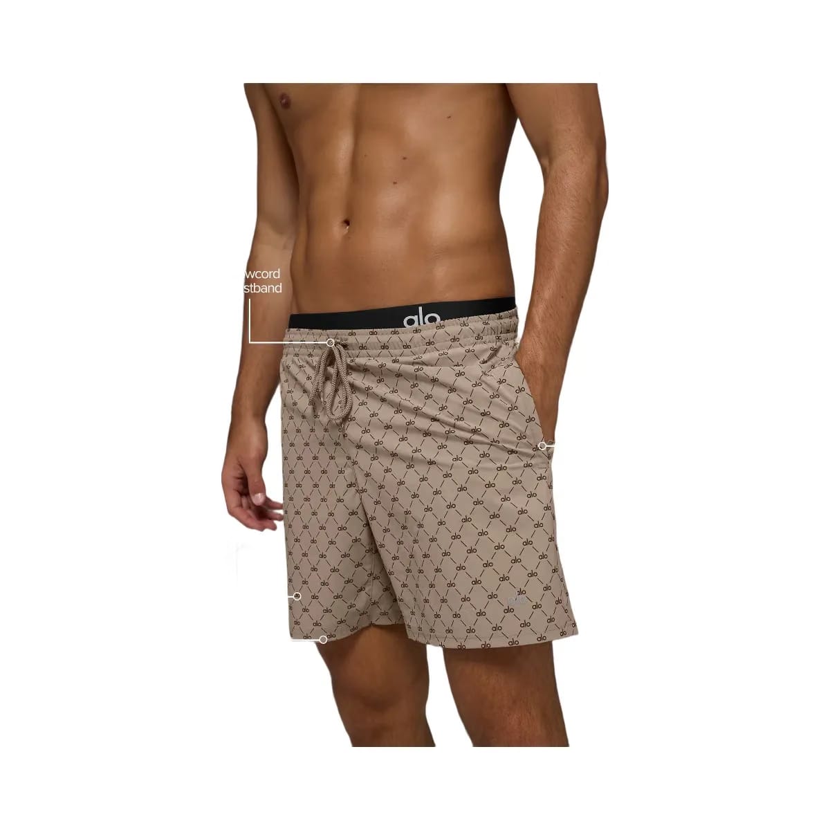 Alo Men's 7" Diamond Circuit Short - Gravel/Espresso