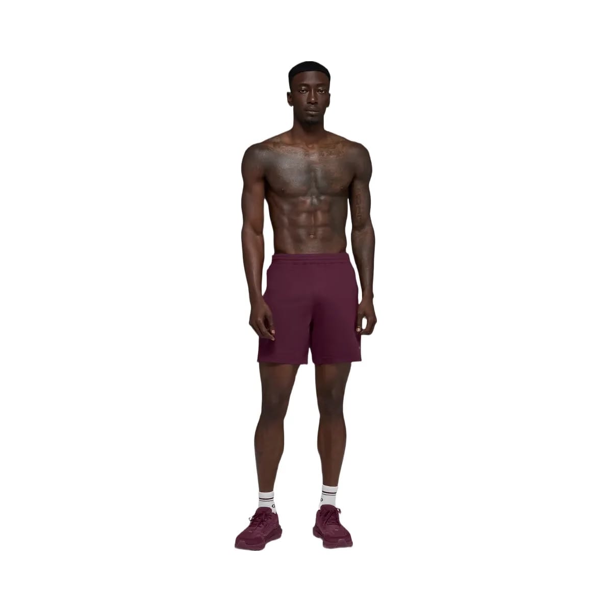 Alo Men's 7" Conquer React Performance Short - Burgundy