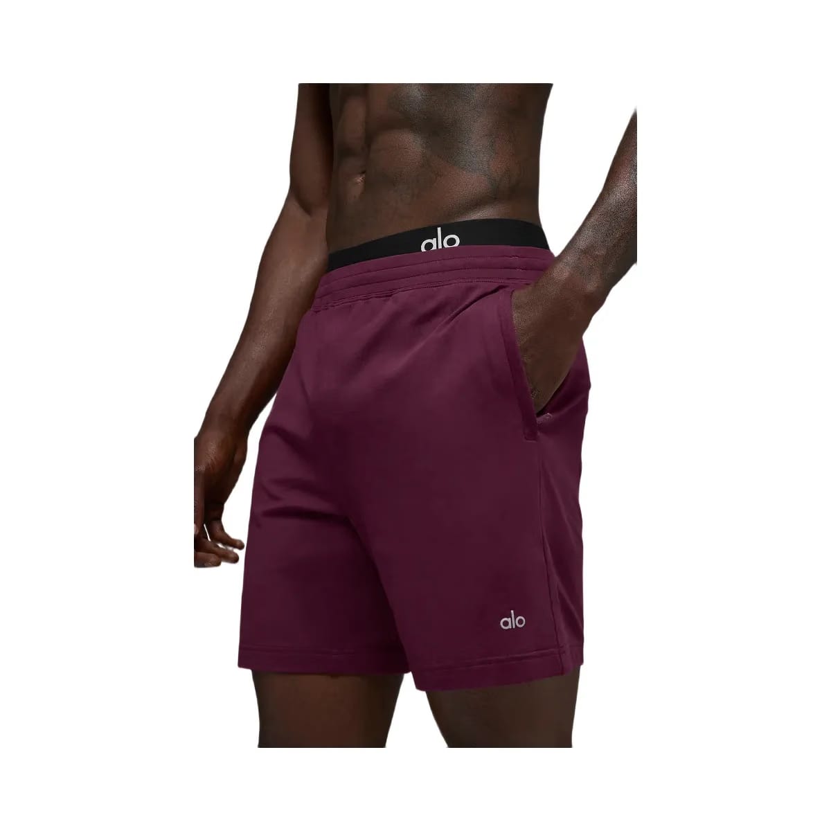 Alo Men's 7" Conquer React Performance Short - Burgundy