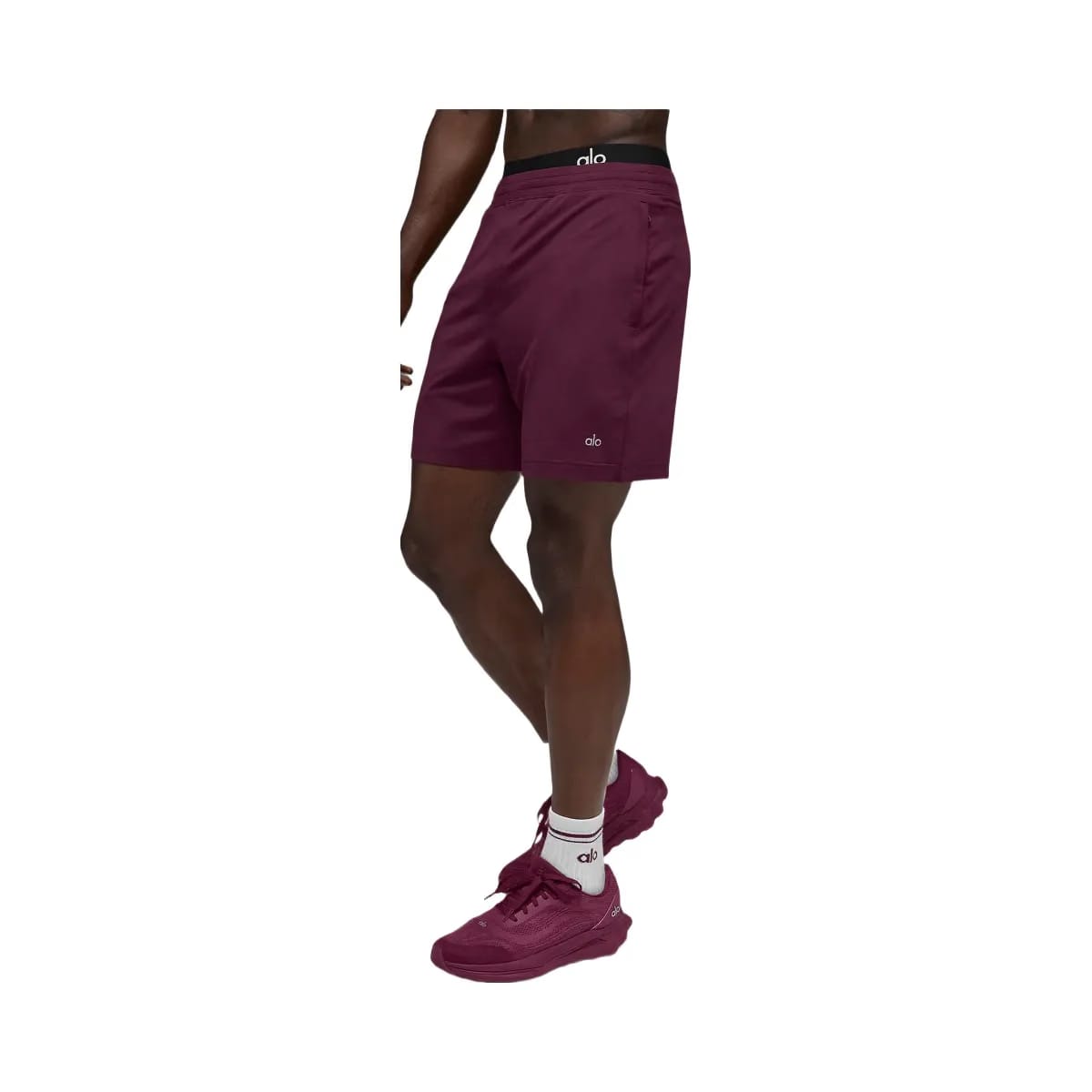 Alo Men's 7" Conquer React Performance Short - Burgundy