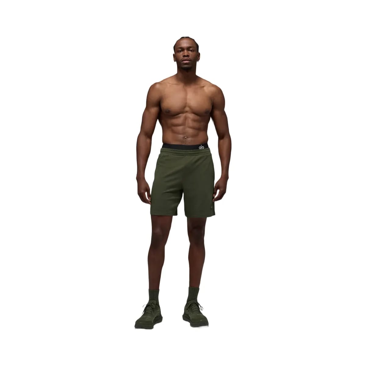 Alo Men's 7" Double Take Short - Green Olive