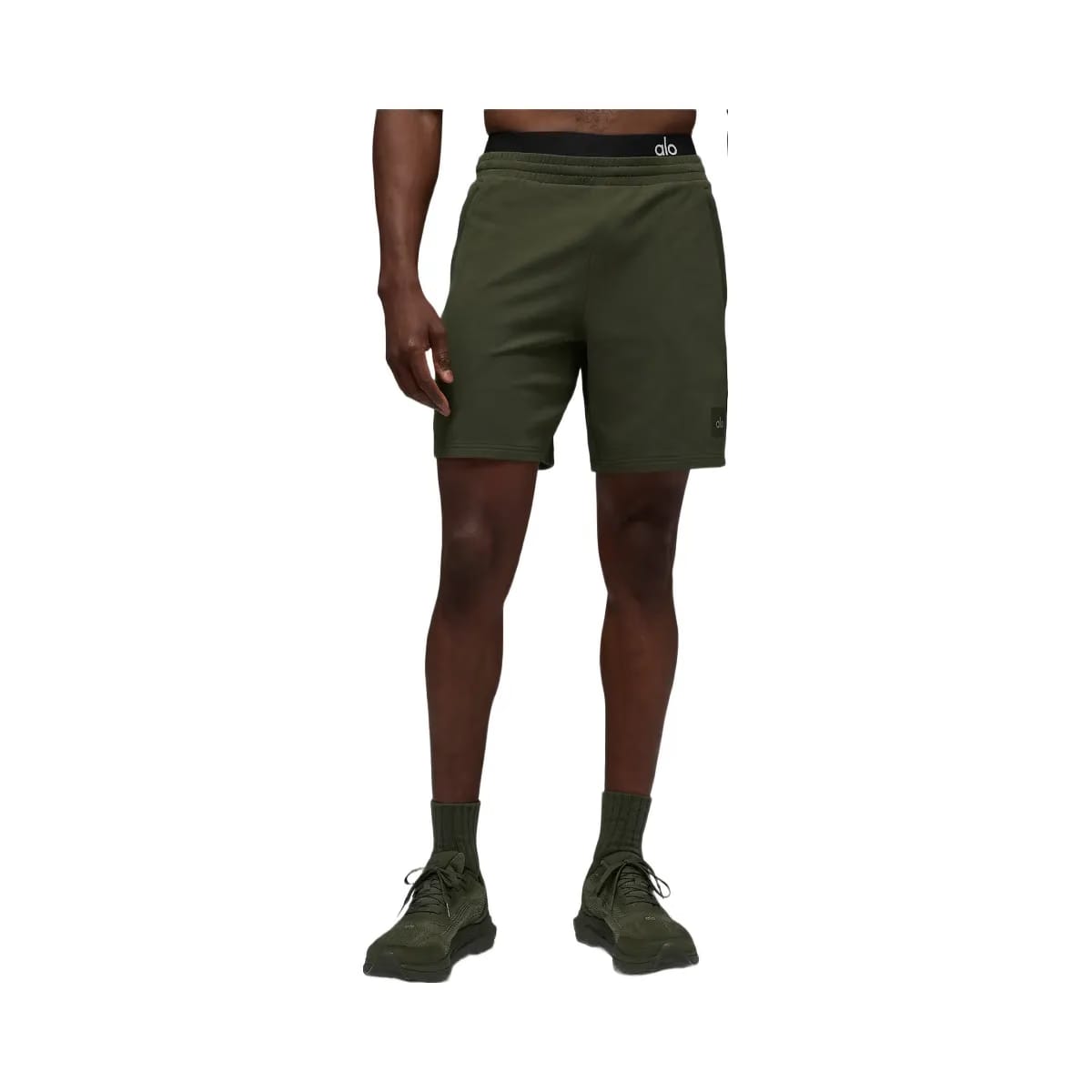Alo Men's 7" Double Take Short - Green Olive