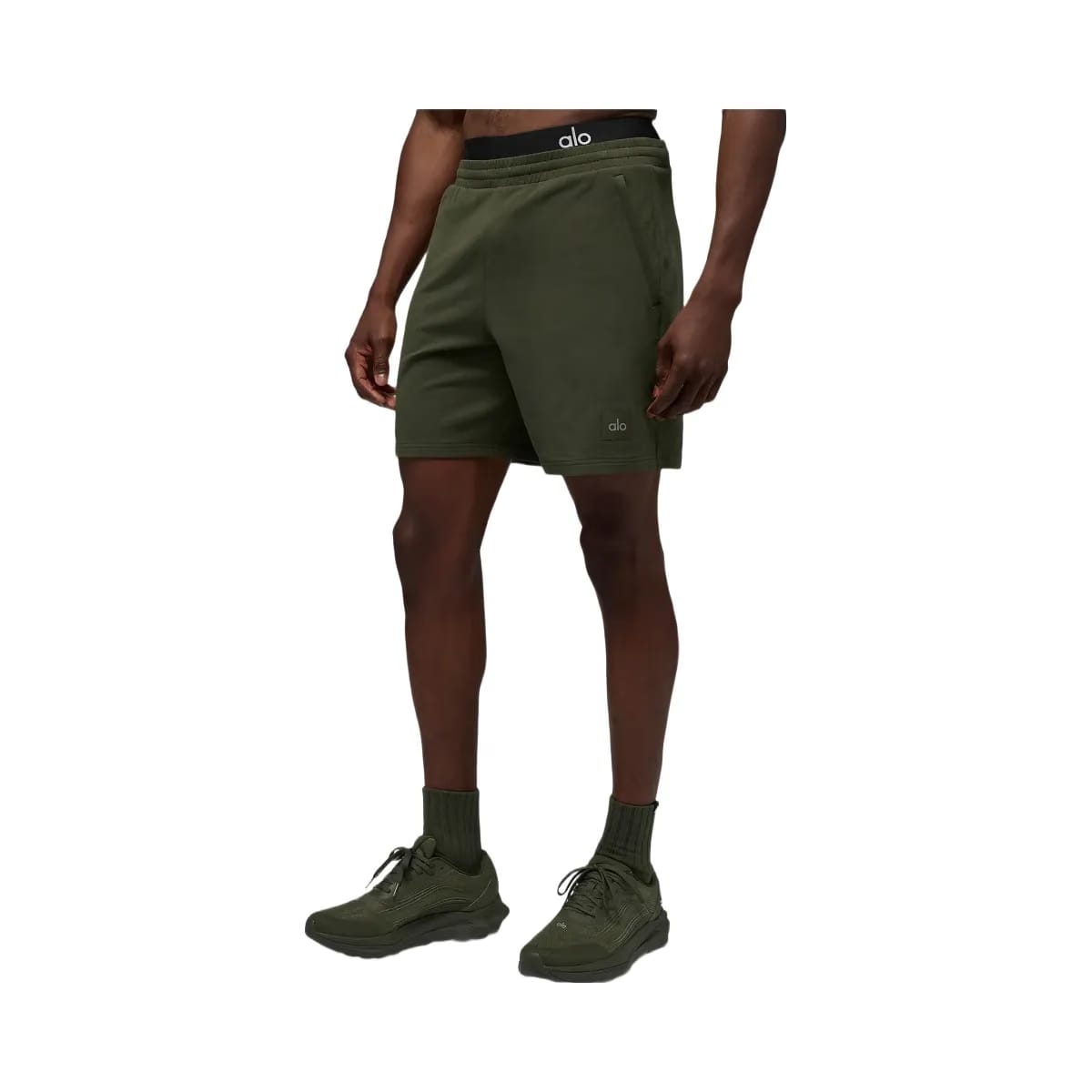Alo Men's 7" Double Take Short - Green Olive