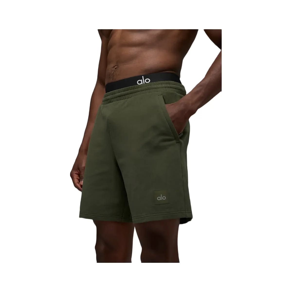 Alo Men's 7" Double Take Short - Green Olive