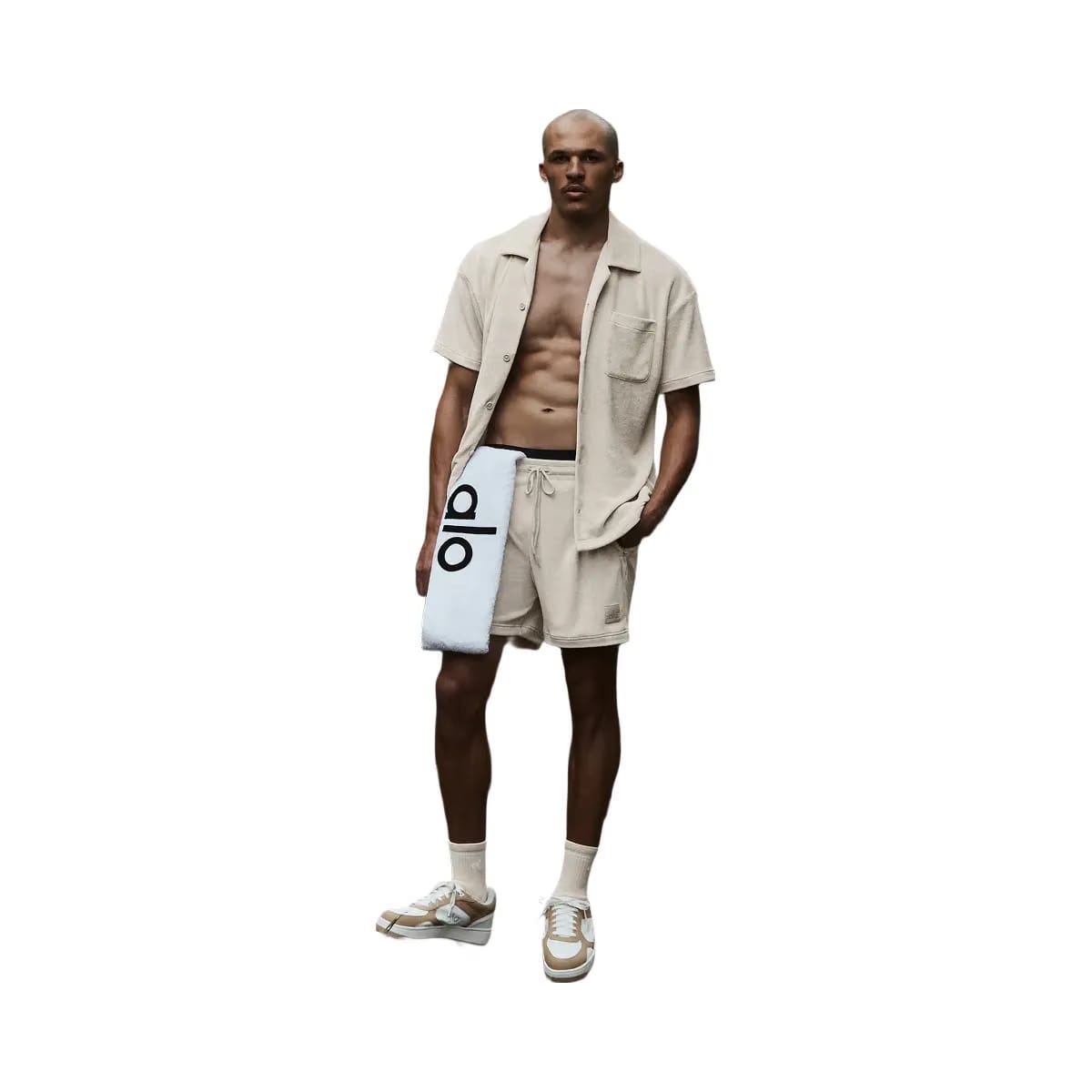 Alo Men's 7" Coastal Terry Short - Bone