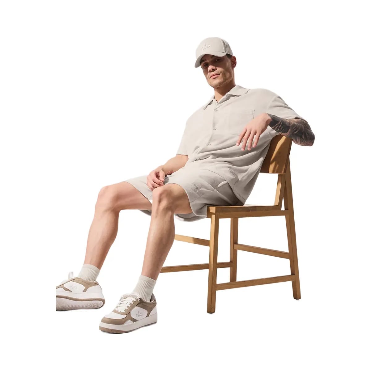 Alo Men's 7" Coastal Terry Short - Bone