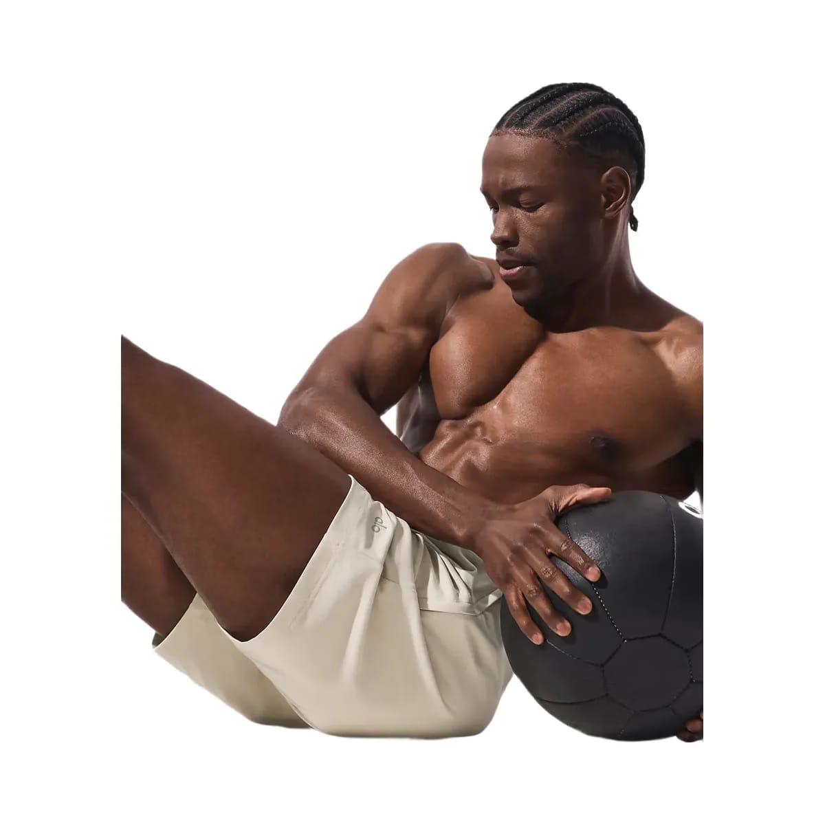 Alo Men's 7" Conquer React Performance Short - Bone