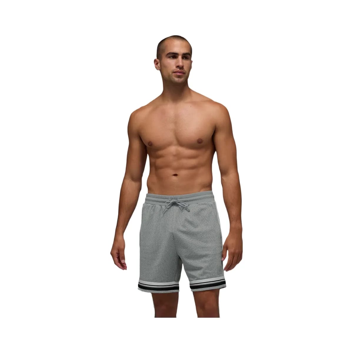 Alo Men's 7" Key Mesh Basketball Short - Lunar Grey