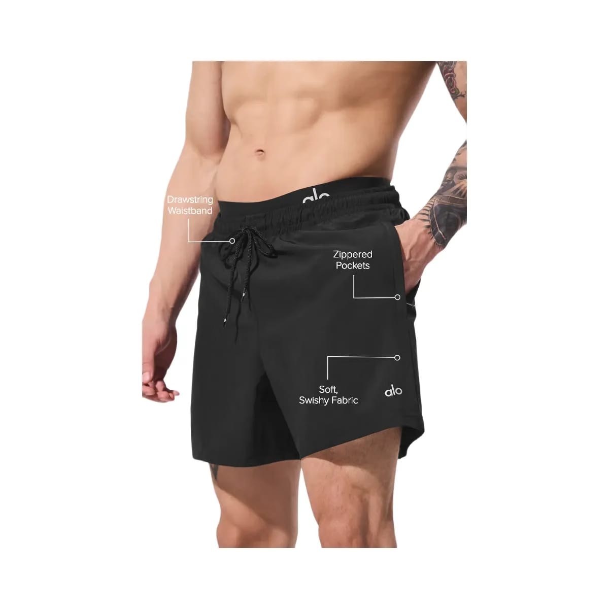 Alo Men's 7" Circuit Short - Black