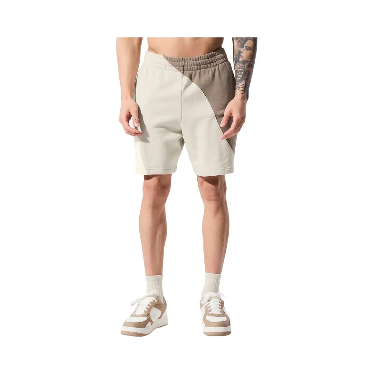 Alo Men's 7" Make Waves Short - Ivory/Bone/Gravel