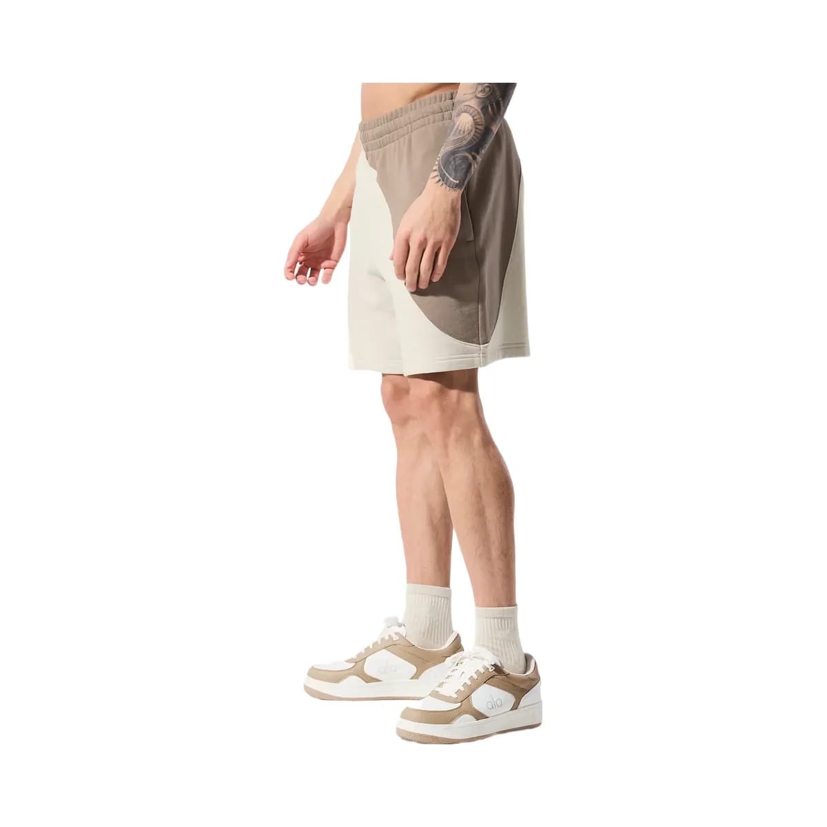 Alo Men's 7" Make Waves Short - Ivory/Bone/Gravel