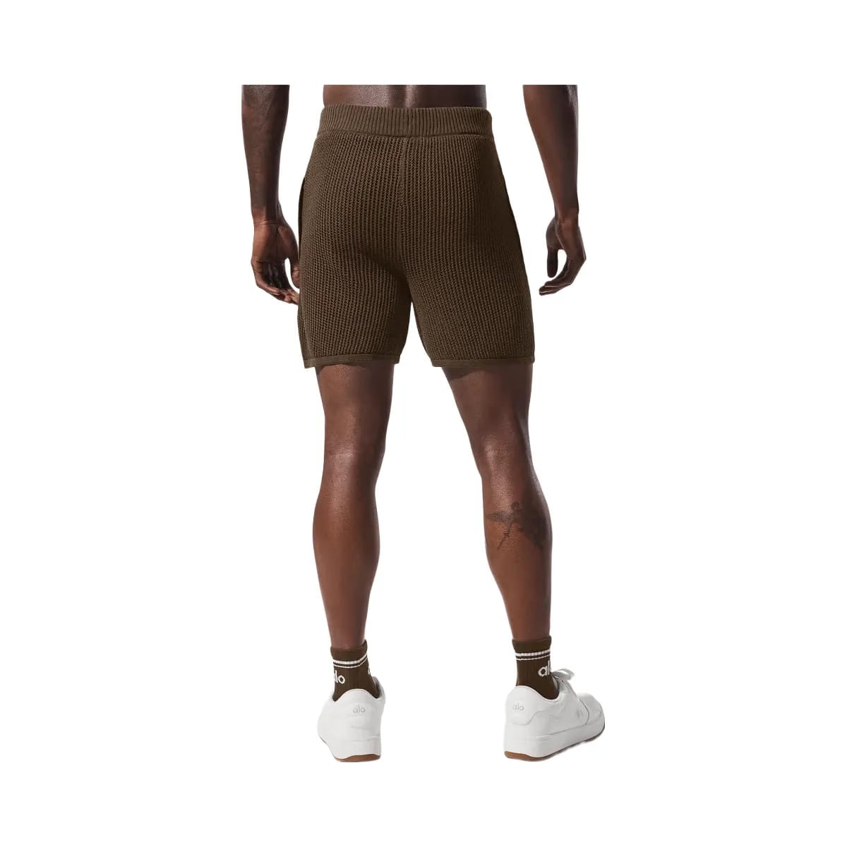 Alo Men's Open-Knit Short - Espresso