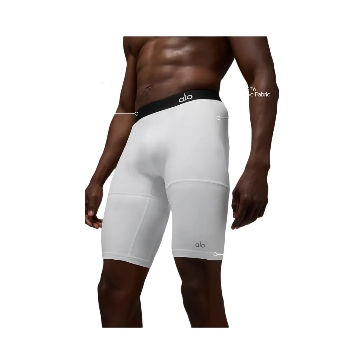 Alo Men's 9" Flight Compression Short - White