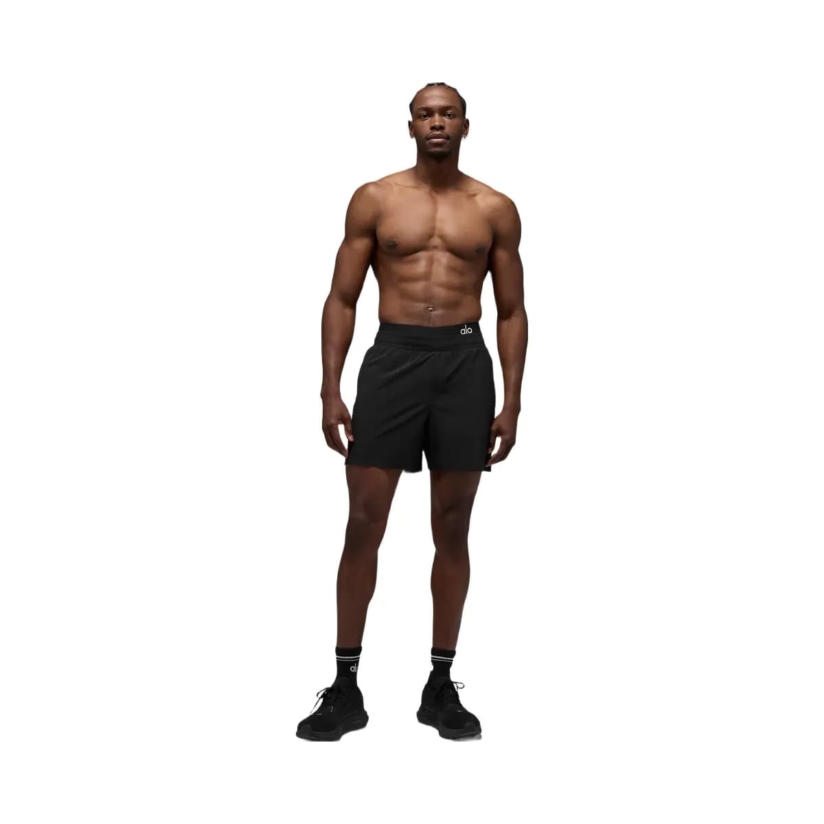 Alo Men's 5" Traction Running Short - Black