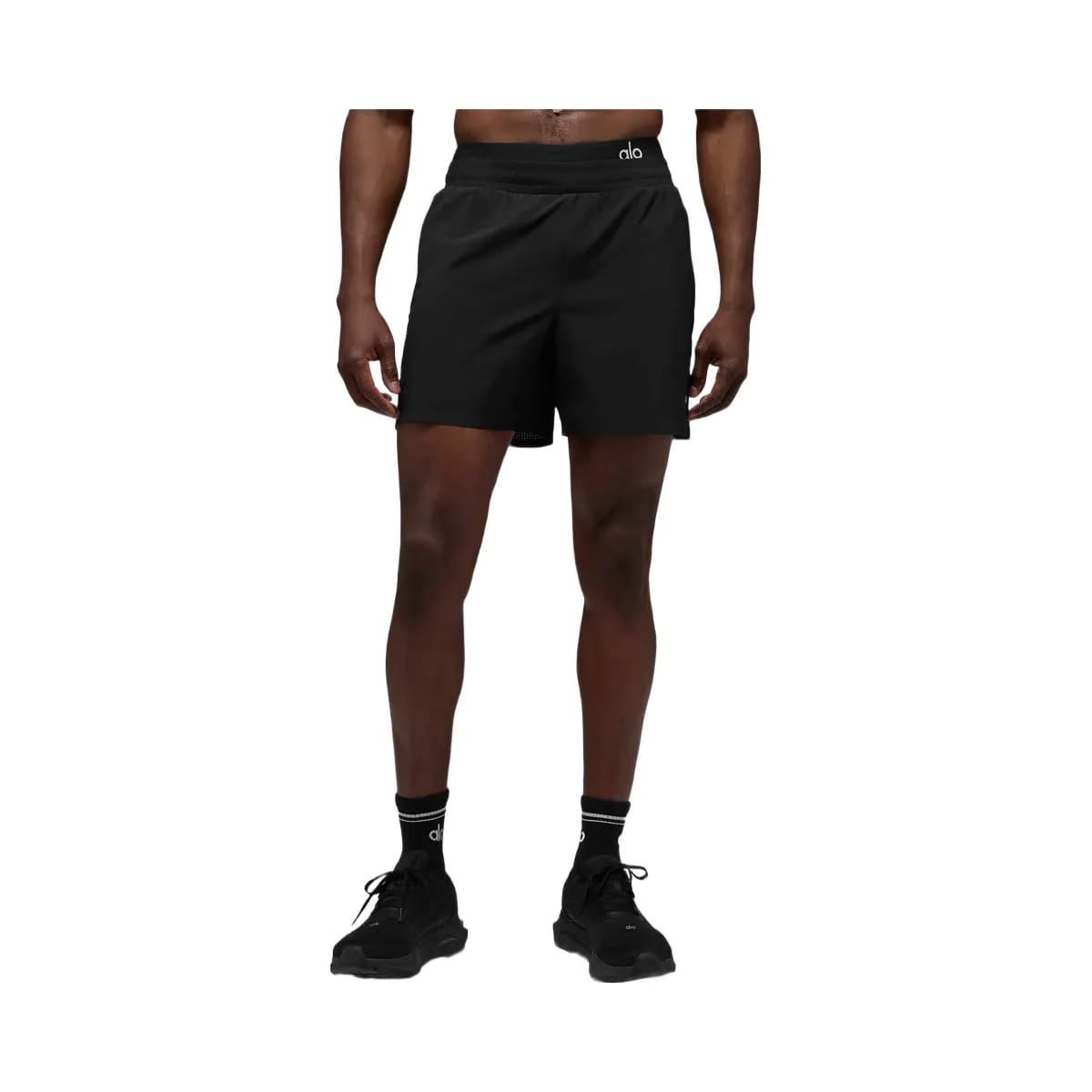 Alo Men's 5" Traction Running Short - Black