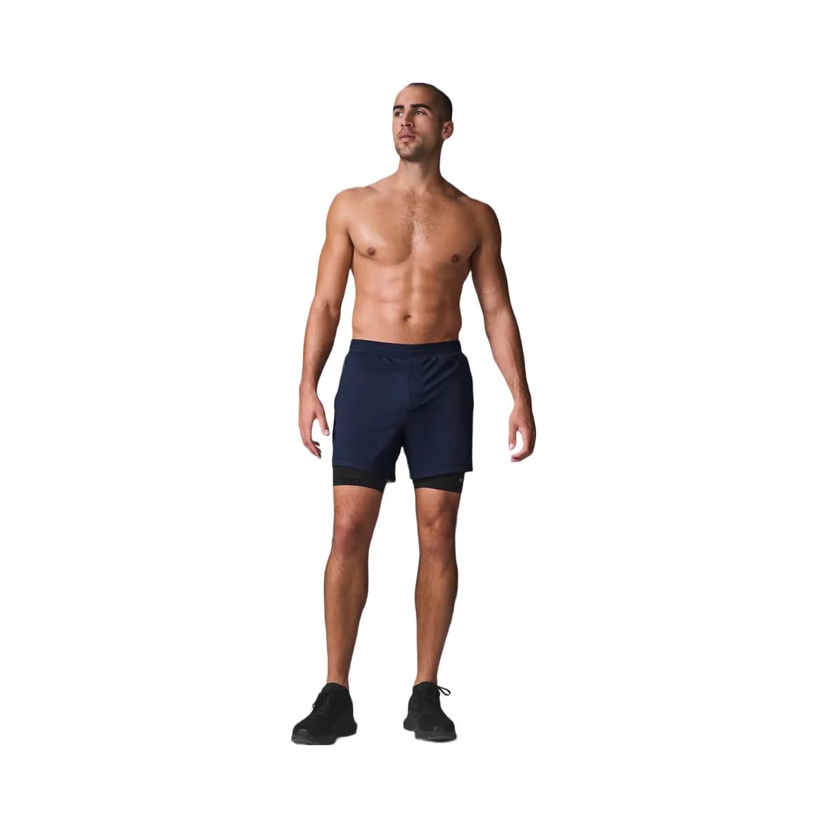 Alo Men's Conquer React 2-In-1 Performance Short - Navy/Black