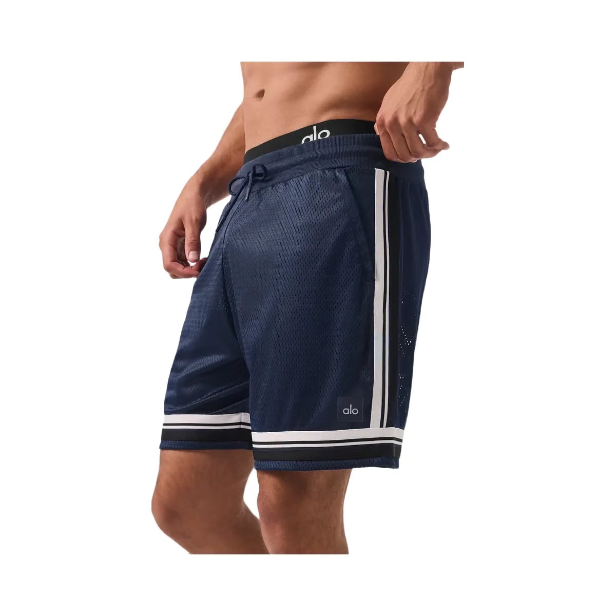 Alo Men's 7" Key Mesh Basketball Short - Navy