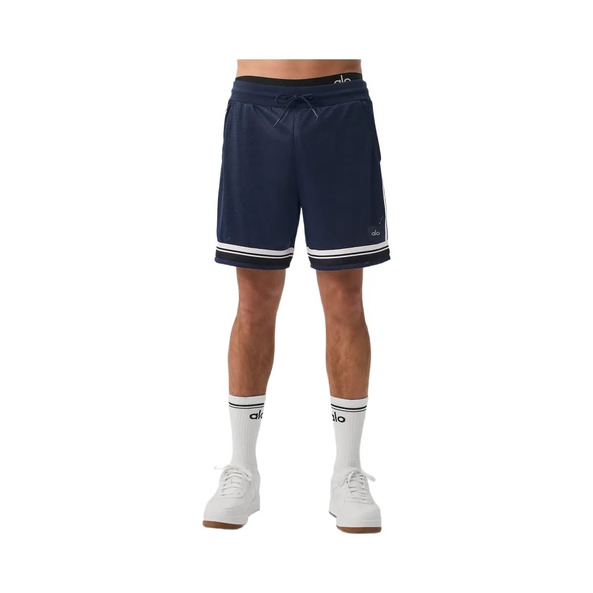 Alo Men's 7" Key Mesh Basketball Short - Navy