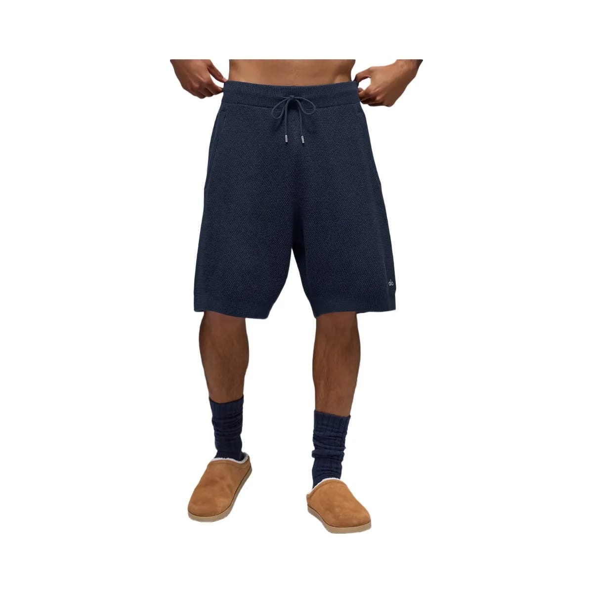 Alo Men's 7" Sports Club Sweater Knit Short - Navy
