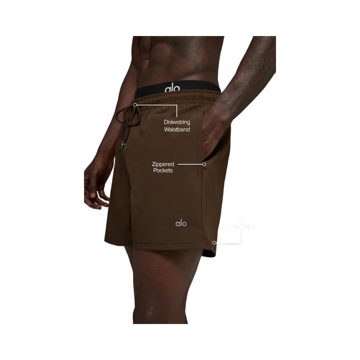 Alo Men's 7" Circuit Short - Espresso