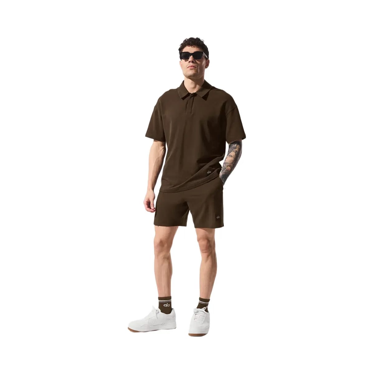 Alo Men's 7" Double Take Short - Espresso