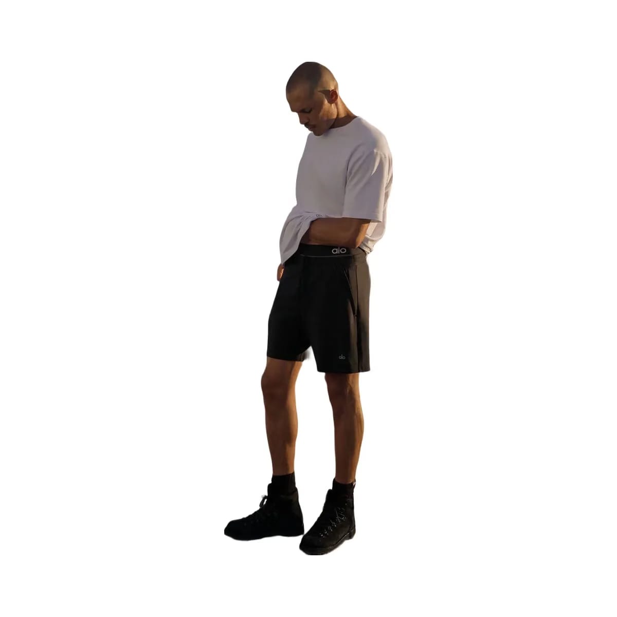 Alo Men's 7" Double Take Short - Black