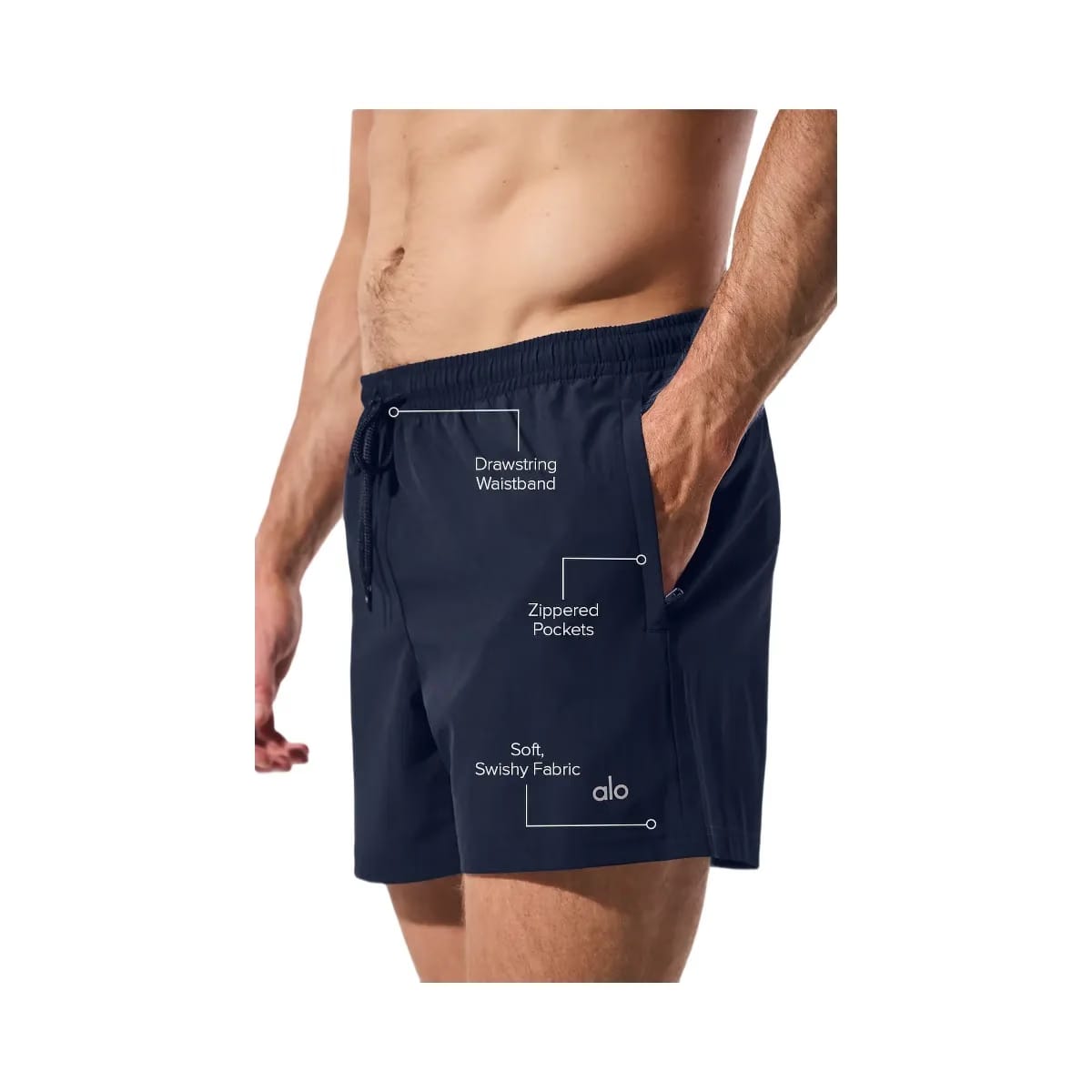 Alo Men's 5" Circuit Short - Navy