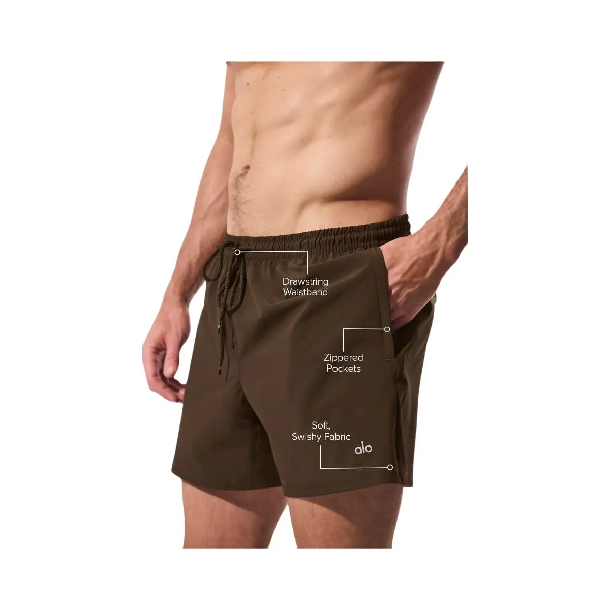 Alo Men's 5" Circuit Short - Espresso