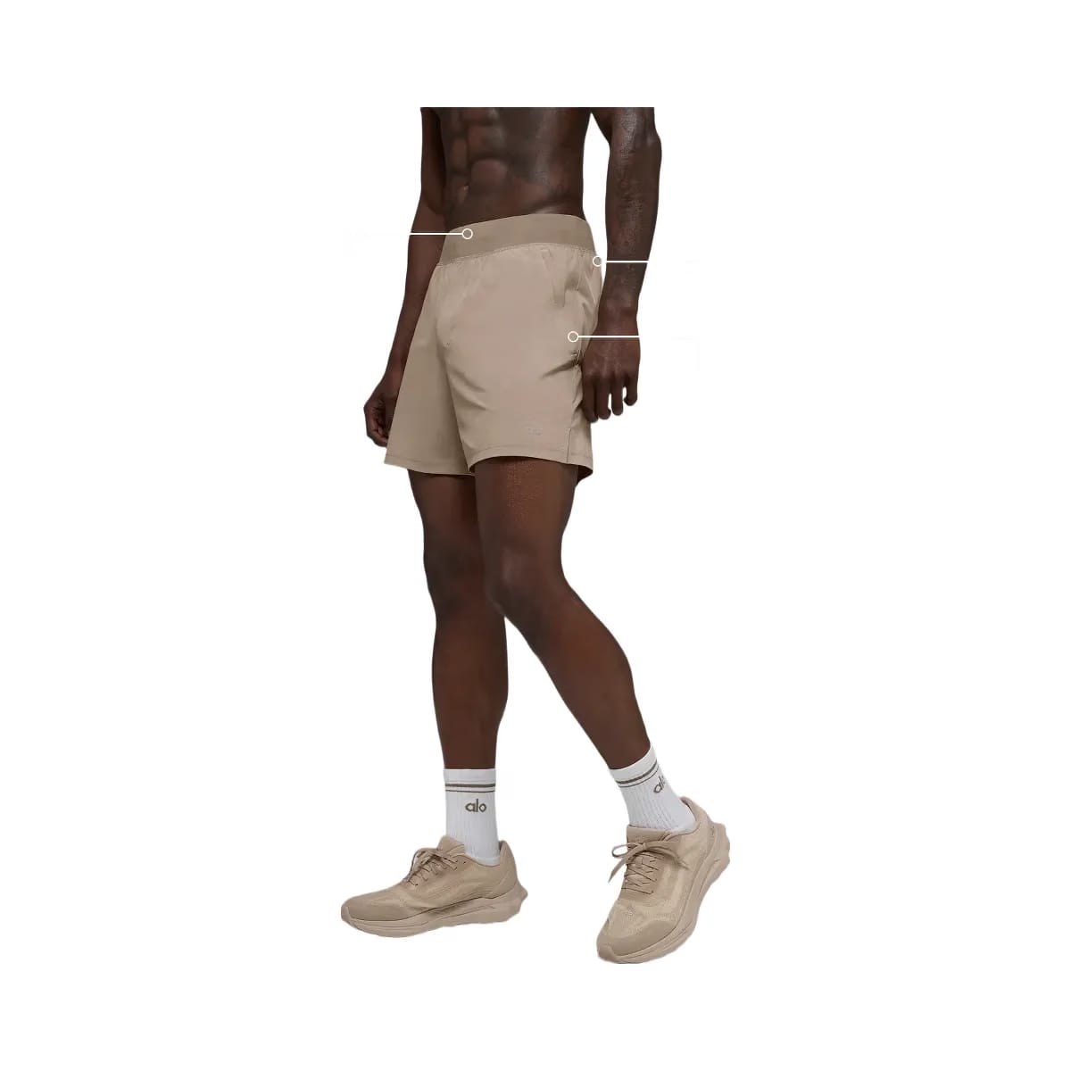 Alo Men's 5" Repetition Short - Gravel