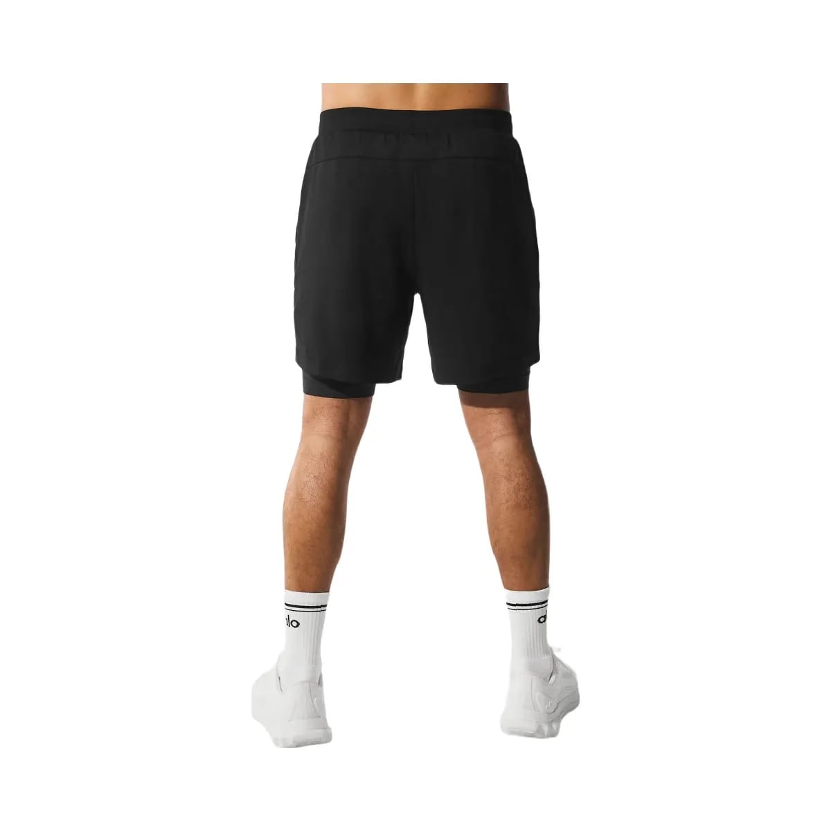 Alo Men's Conquer React 2-In-1 Performance Short - Black/Black