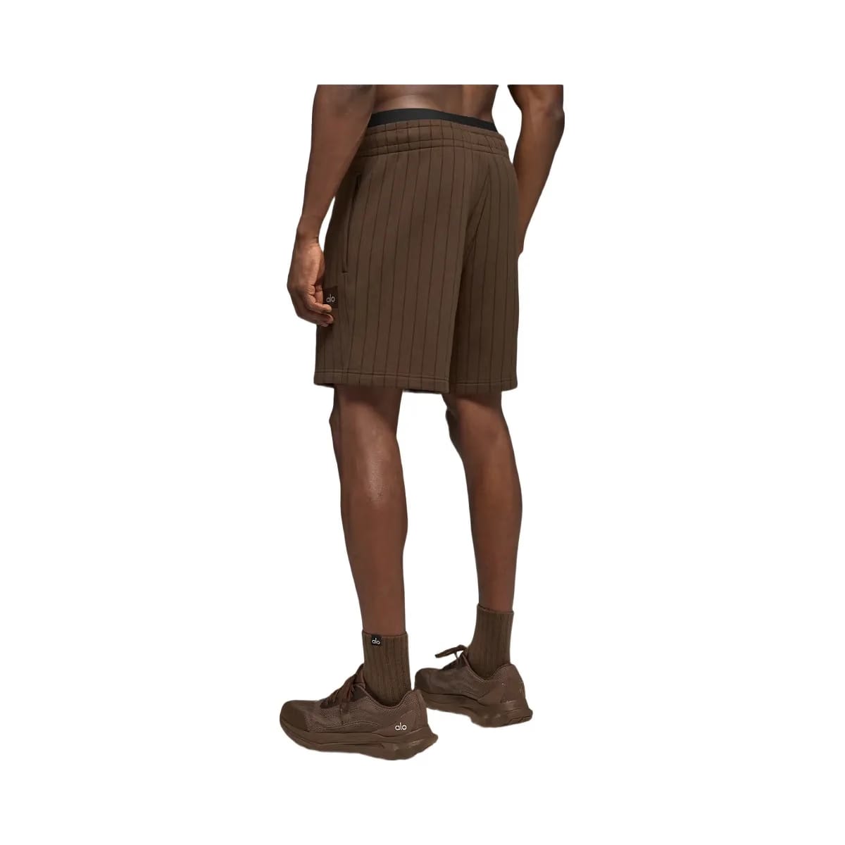 Alo Men's 7" Pinstripe Short - Espresso Pinstripe