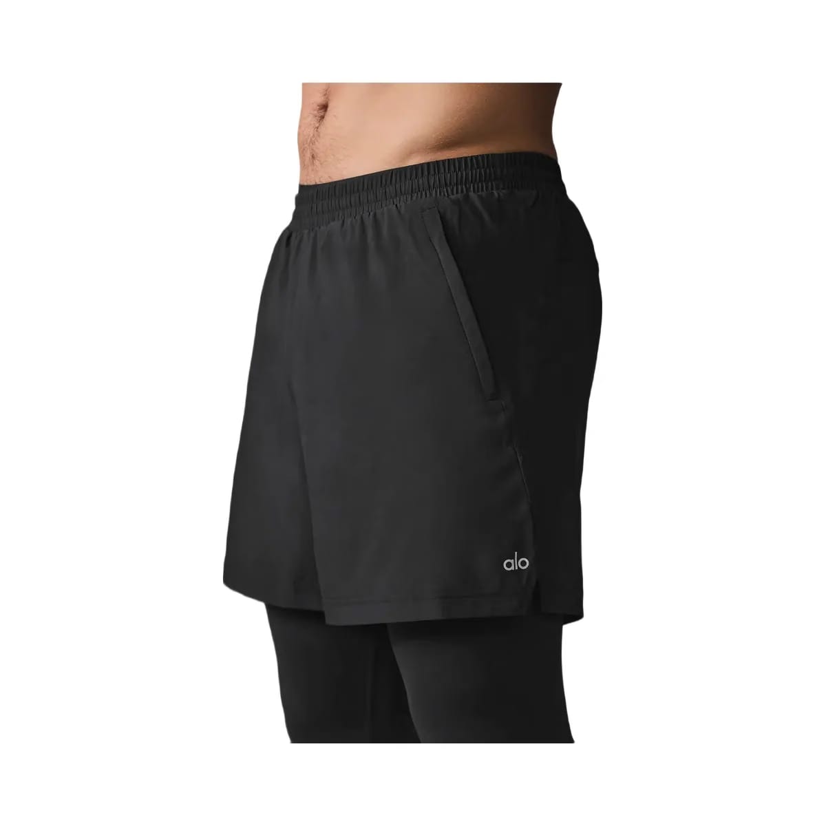 Alo Men's 5" Revival 2-in-1 Pant - Black/Black