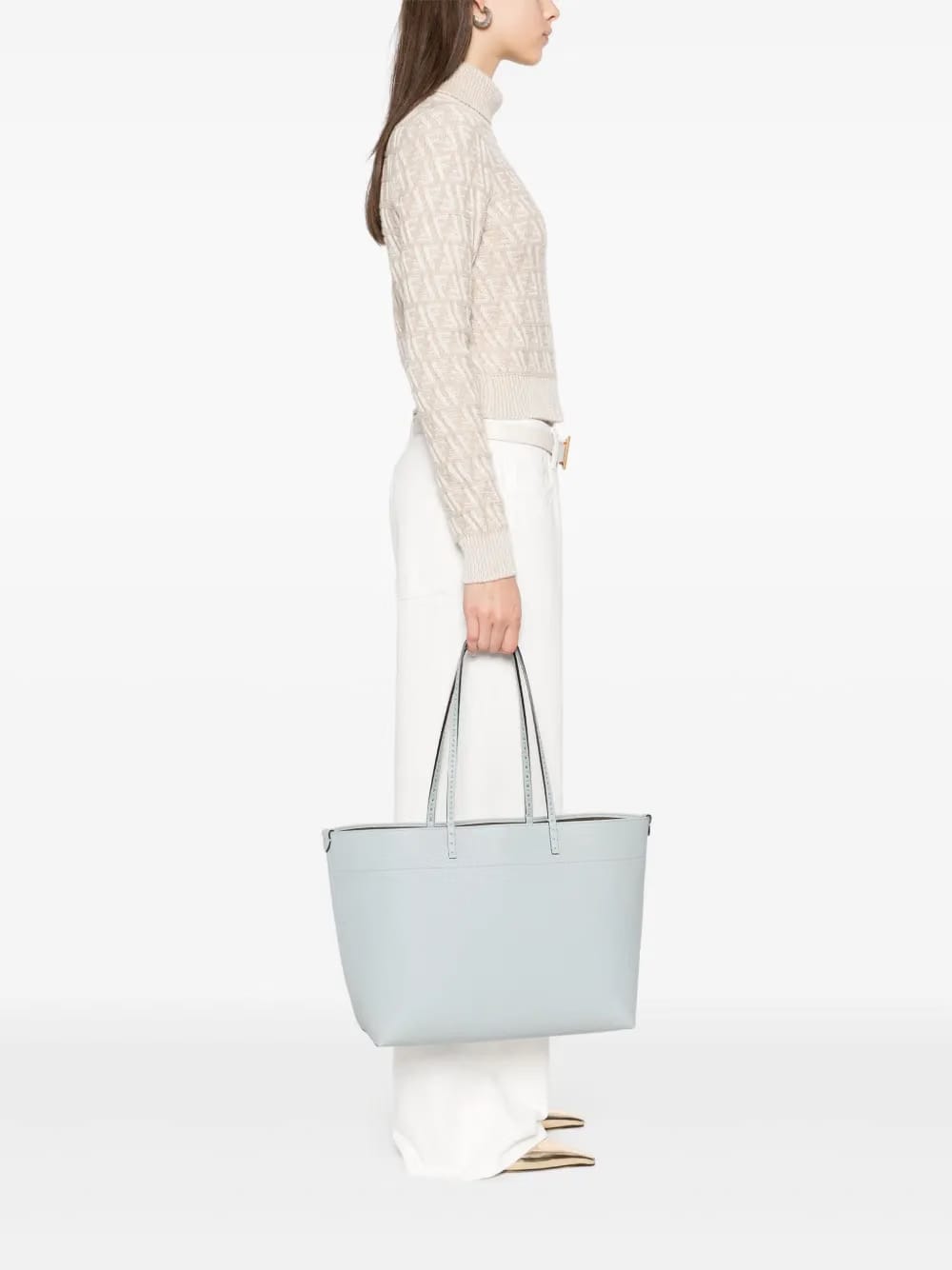 medium Roll leather tote bag