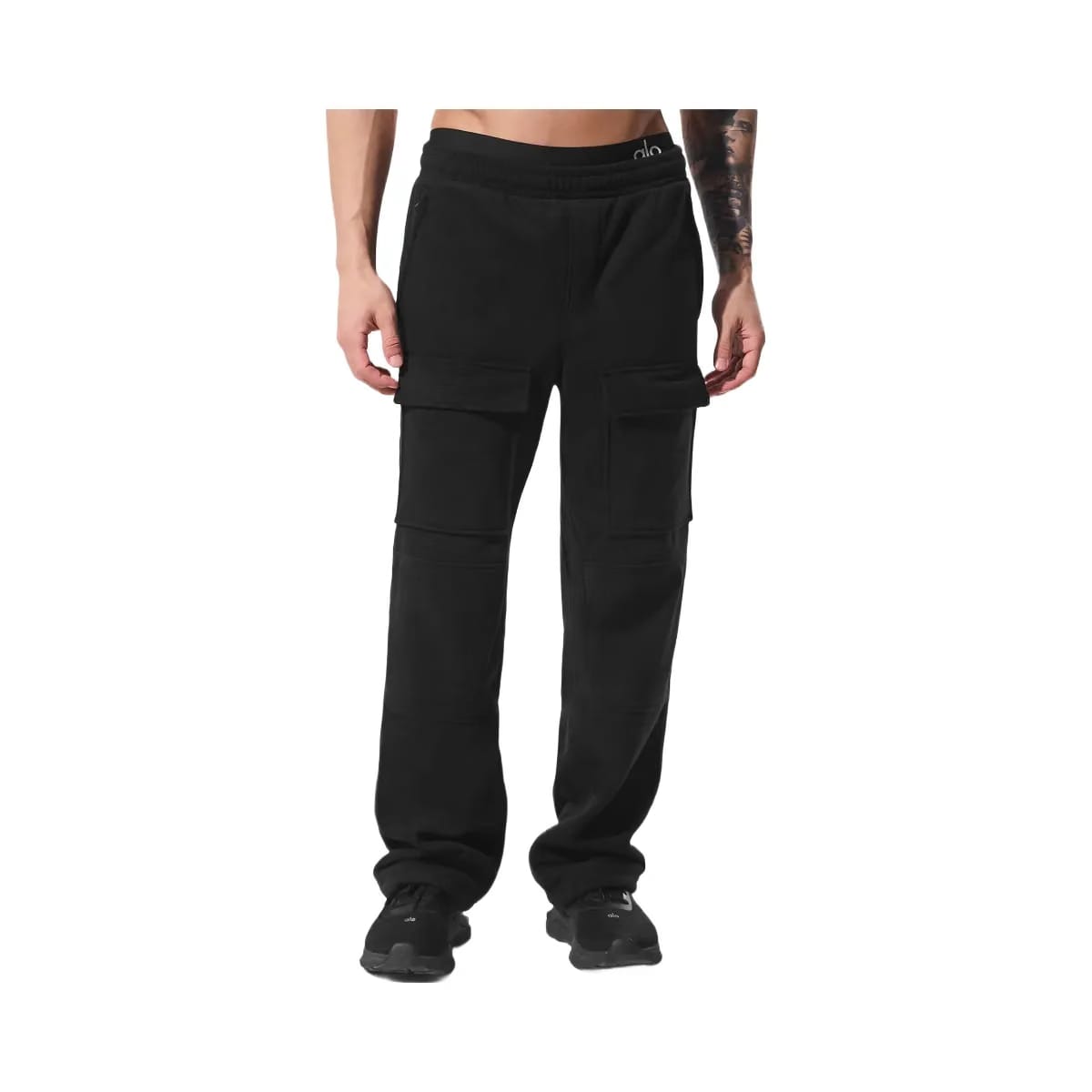 Alo Men's Polar Fleece Ridge Cargo Pants - Black