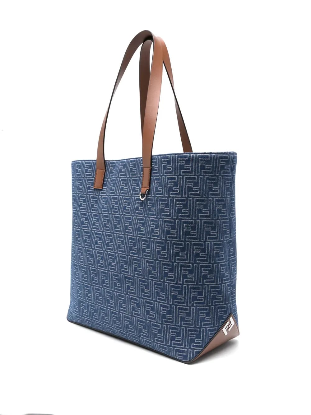 medium FF jacquard denim-effect tote bag