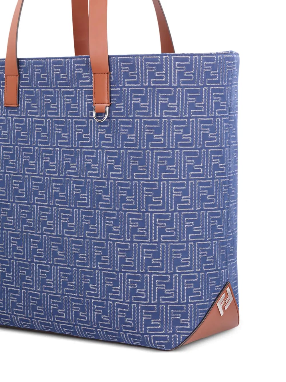 medium FF jacquard denim-effect tote bag