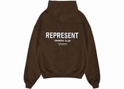 Represent Owners Club Hoodie Brown White Mens Ss22
