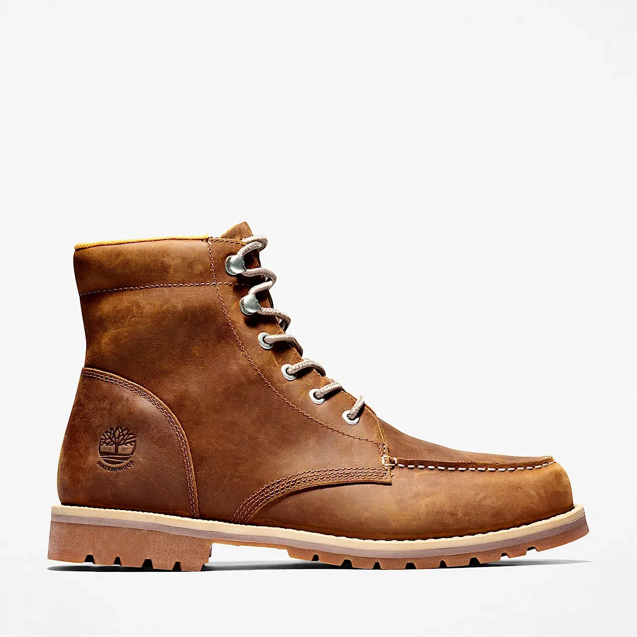 Men's Redwood Falls Waterproof Moc-Toe Saddle Brown Boot