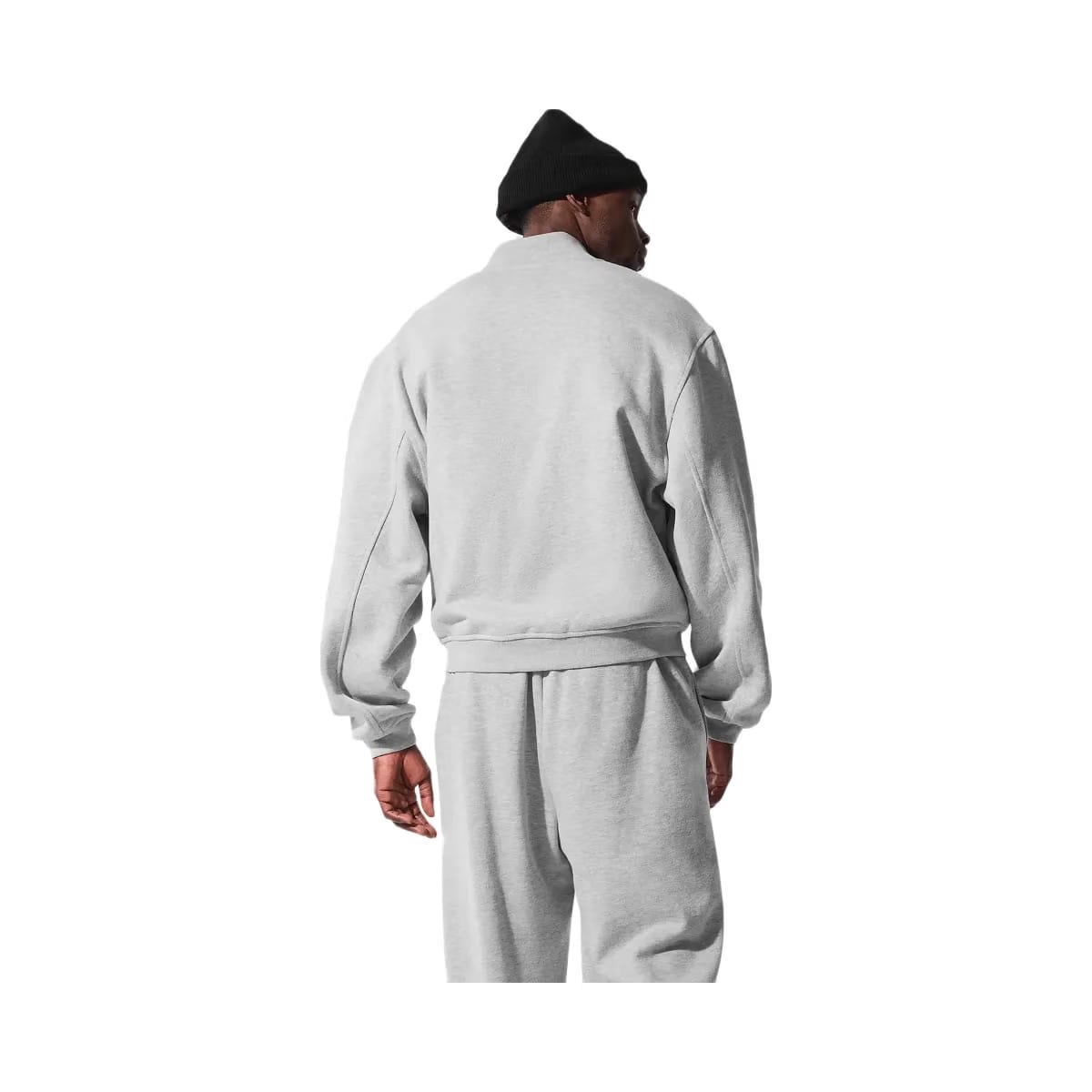 Alo Men's Renown Varsity Jacket - Athletic Heather Grey
