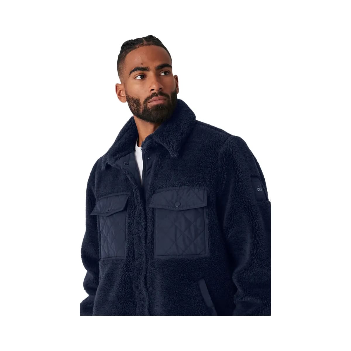 Alo Men's Sherpa Edge Shacket - Navy