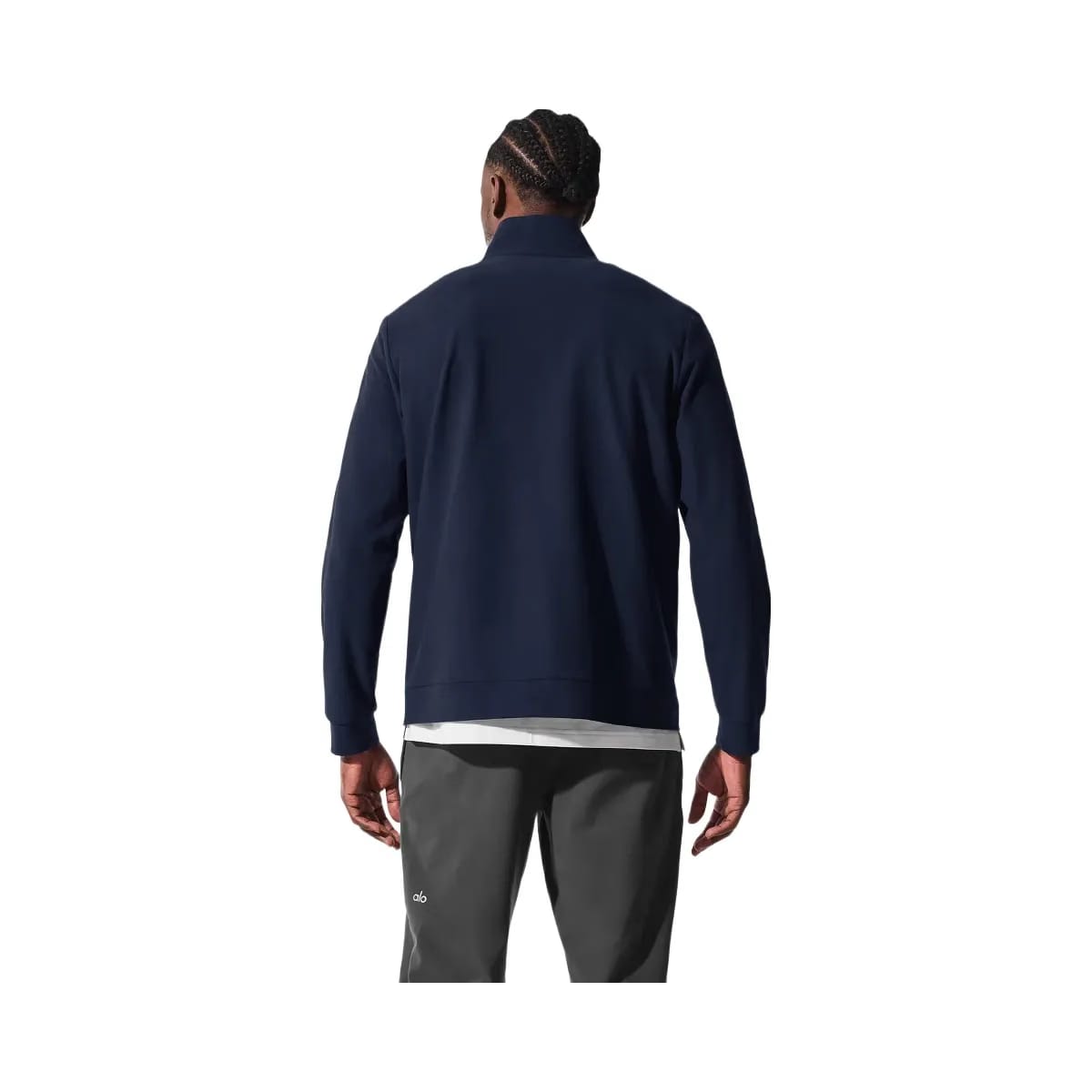 Alo Men's Conquer Max Mock Neck Full Zip - Navy